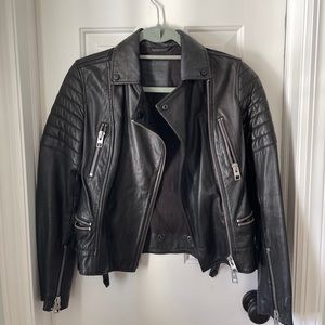 All saints leather jacket women’s xs